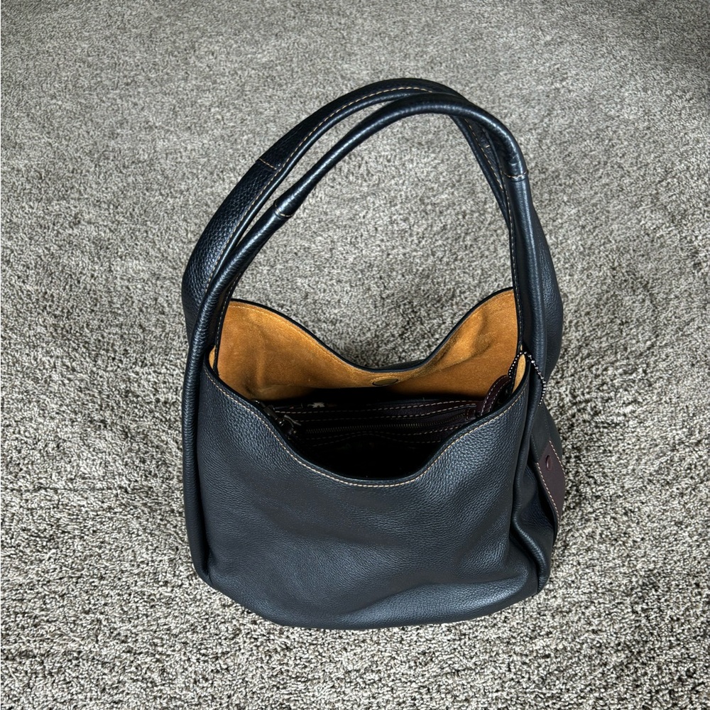 Authentic Coach hobo purse in black pebbled leather